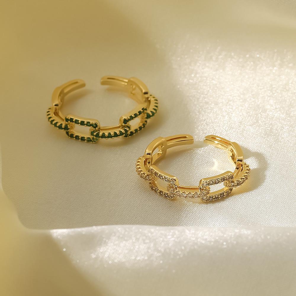 European & American Style 18K Gold-Plated Adjustable Women's Ring