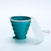Silicone Collapsible Travel Cup 250ml BPA FREE Folding Camping Cup with Lid Reusable Expandable Drinkware for Outdoor Hiking