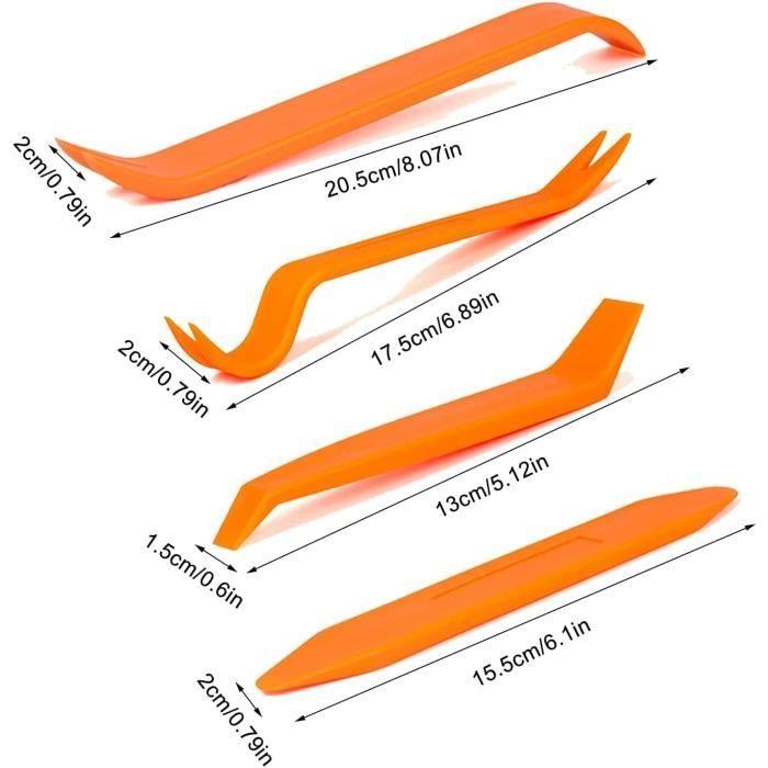 4Pcs Outils Demontage Garniture, Professionnel Voiture Démontage Installation Outil Kit D'Outils, Fixation/Dissolvant Pour Console