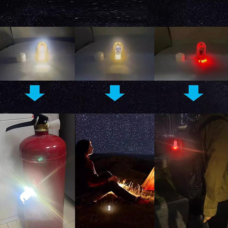 Мини светодиодные фонари USB-перезаряжаемые Маленький водонепроницаемый фонарик Светодиодный свет Высокая яркость Брелок Карманный фонарик Для кемпинга Пеших прогулок