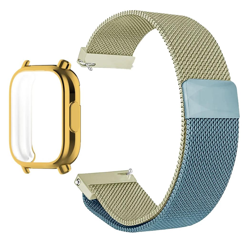 Чехол + Миланский магнитный ремешок для Redmi Watch 5 Active, Мягкий ТПУ чехол, Защитная пленка для экрана для Redmi Watch 5 Lite, Металлический ремешок для часов