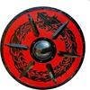 Armour Shield Beautiful Red Dragon Shield Round Wooden Decorative Shield