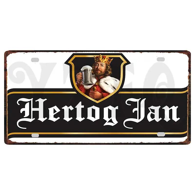 Металлическая табличка Бельгийское пиво 6x12 дюймов Duvel Jupiler Zot Пластина для стены Дома Ресторана Ремесленное Декорирование 30X15CM DC-1636A