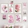 Pink Peony Canvas Painting Poster and Print Flower Letter Quote Nordic Wall Art Floral Picture Bedroom Decor Home Decoration Art