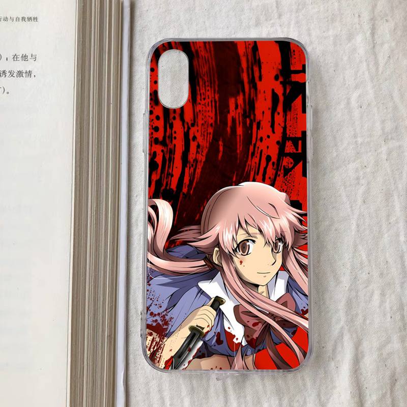 Mirai Nikki Future Diary Гасай Юно Чехол для телефона Для iPhone 13 14 Pro Max XS XR 12 11 Pro 13 Mini 6 7 8 Plus Прозрачная задняя крышка Capa