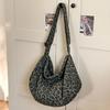 Y2K Trendy Travel Shoulder Bags Tote Bag Summer Women's Bag Leopard Print Canvas Crossbody Bag Female Student Handbags