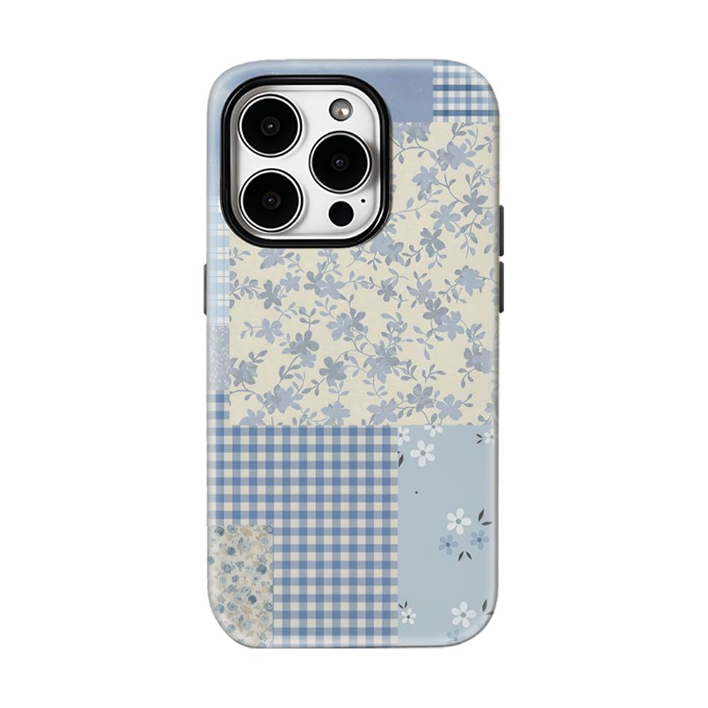 Синий клетчатый чехол для телефона для IPhone 17 16 15 14 13 Pro Max Plus, для магнитного, однослойный, двухслойный, прочный чехол