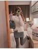 Slightly Chubby Girls' Polka Dot Woolen Half-Length Skirt - 2025 Spring/Autumn Korean Style, Elegant Fit, Retro Hip-Hugging Design