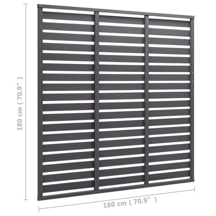 VidaXL Panneau de Clôture Ombrage de Patio Store Pare-vent Ecran Cloison Panneau de Clôture de Jardin Extérieur WPC 180x180 318110