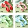 Portable Tableware Sets Antislip Utensils Infant Training Twist Fork Spoon Suit Baby 2Pcs/Set