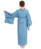 [KYOETSU] [Кёэцу] Двухкомпонентное летнее нижнее кимоно, стирающееся, стиль Coolpass, для женщин (совместимый воротничковый фиксатор, синий, M)