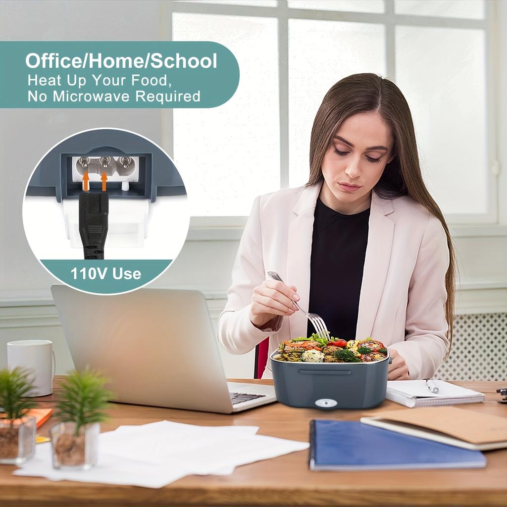 Электрический подогреватель для ланч-бокса, портативный подогреватель для еды для автомобиля, грузовика, работы, герметичный съемный контейнер со взрослой посудой, подходит для 12 В/24 В/110 В