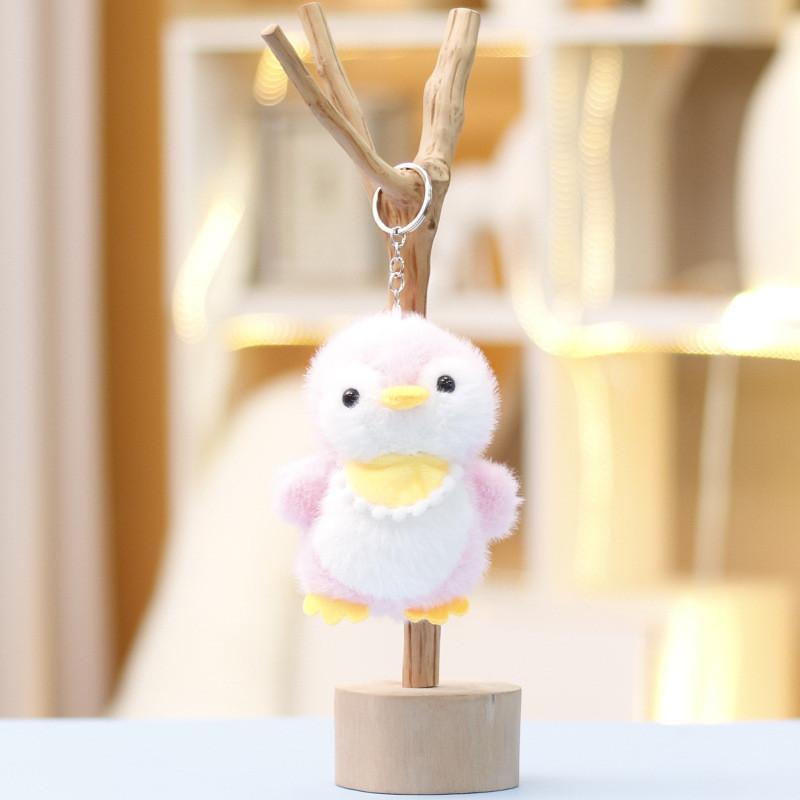 Penguin Figurine Bellyband Bag Animal Ornament Keychain Plush Gift Pp Cotton