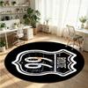 Route Printed Round Crystal Velvet Rug Soft Non Slip Floor Carpet For Bedroom Holiday Gift