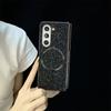 Чехол из блестящей кожи и магнитного пластика для телефона Samsung Galaxy Z Fold 6 5 4 Fold 6 Fold 5 Fold 4 Fold 3 Hard Shell Защитный чехол