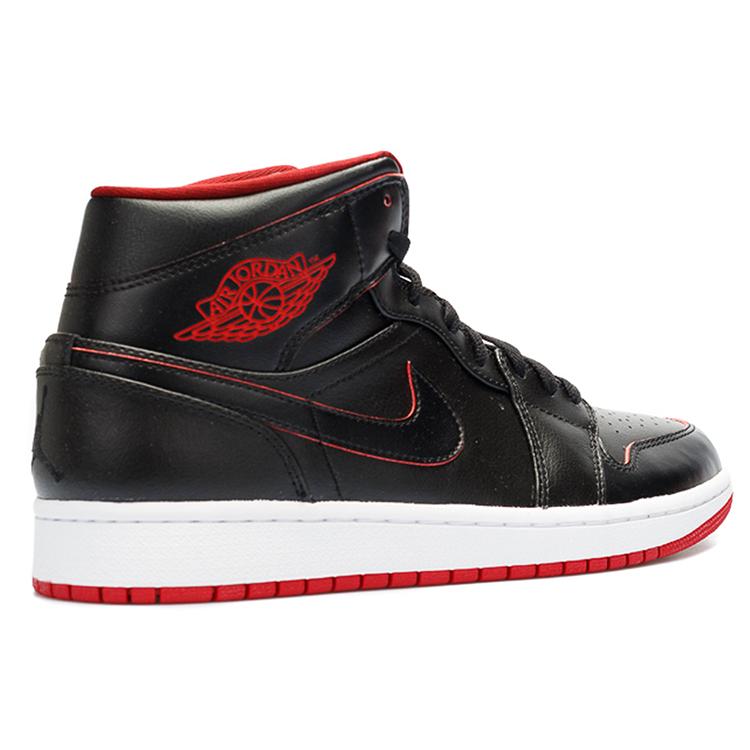 Jordan 1 Ретро Средний Черный Красный Белый 554724-028