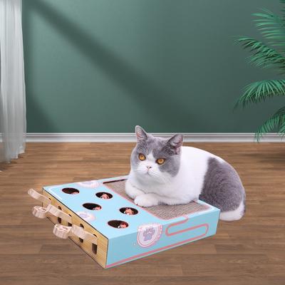 Интерактивная игрушка для кошек 3 в 1: Развлечение, Точилка для когтей, Когтеточка, Игрушка «Ударь крота» для снятия скуки