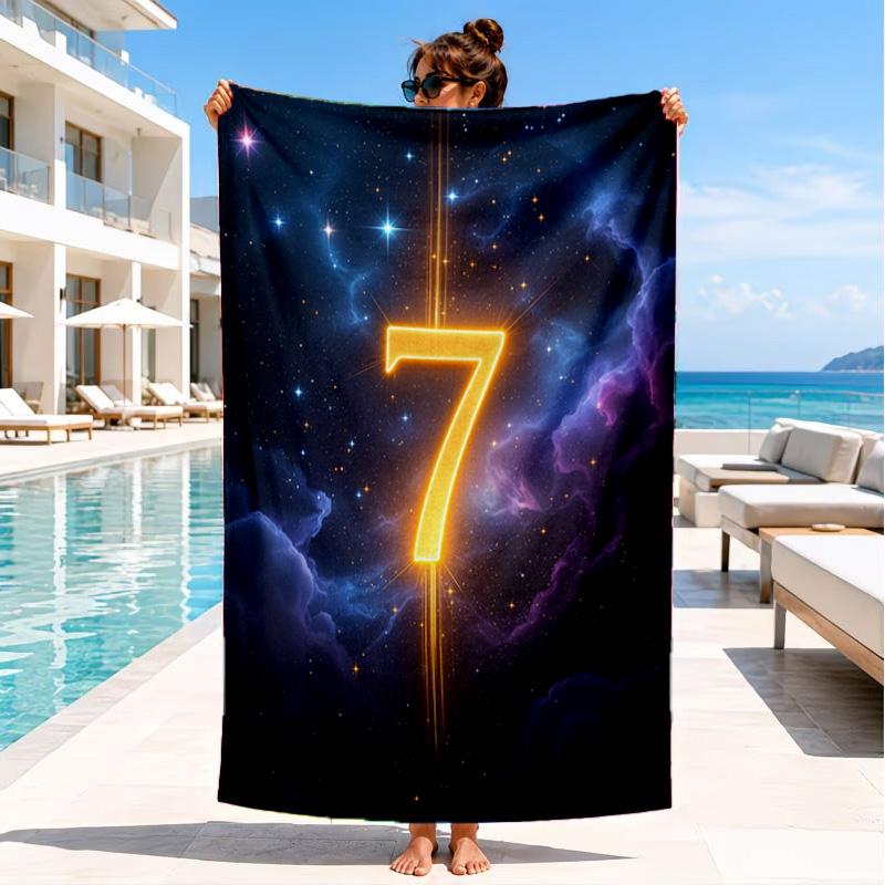 Football Number Seven Beach Towel, Quick-drying, Easy to Care for, Suitable for Both Fitness and Beach Vacations,Sports Essential