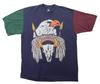 Винтаж 90-е Belton Knits США L XL Природа Орел Череп Harley Племенной Западная Футболка