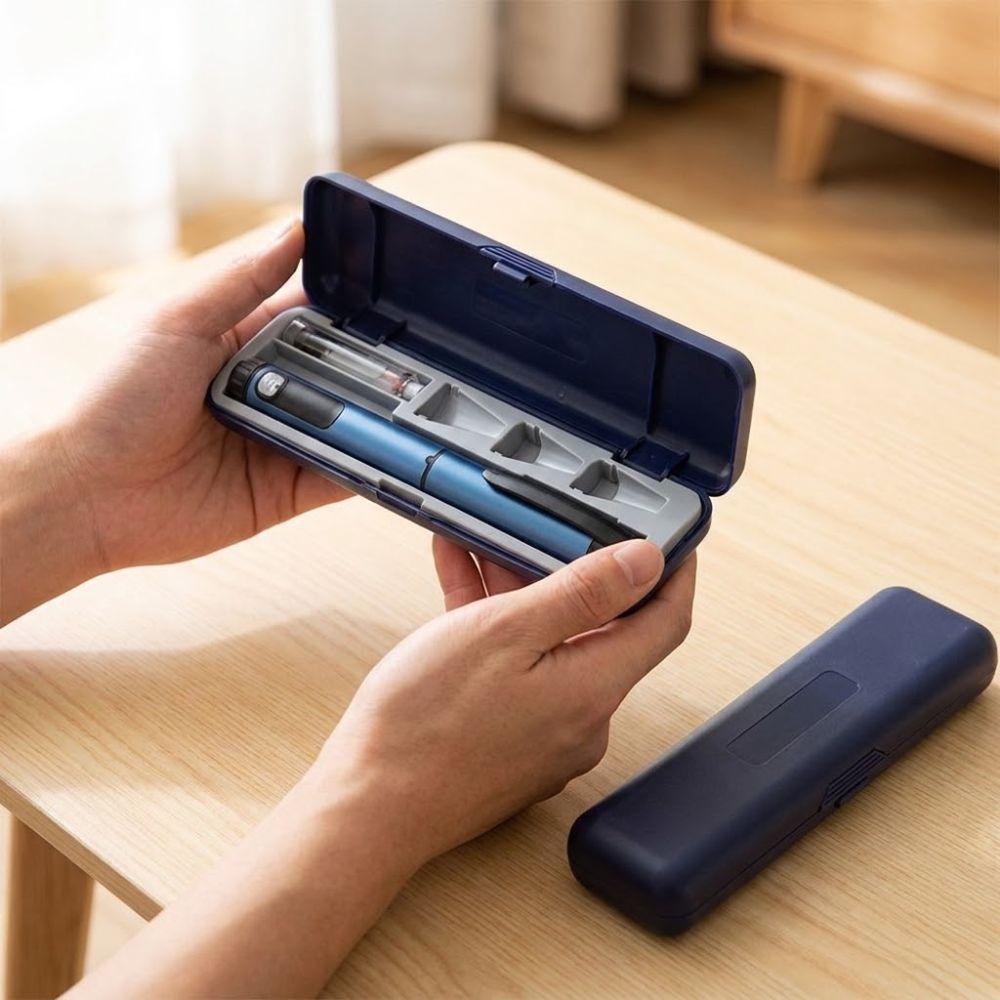 Hard Shell Insulin Pen Storage Case Multi Grid Insulin Pen Cooler Box for Home Office