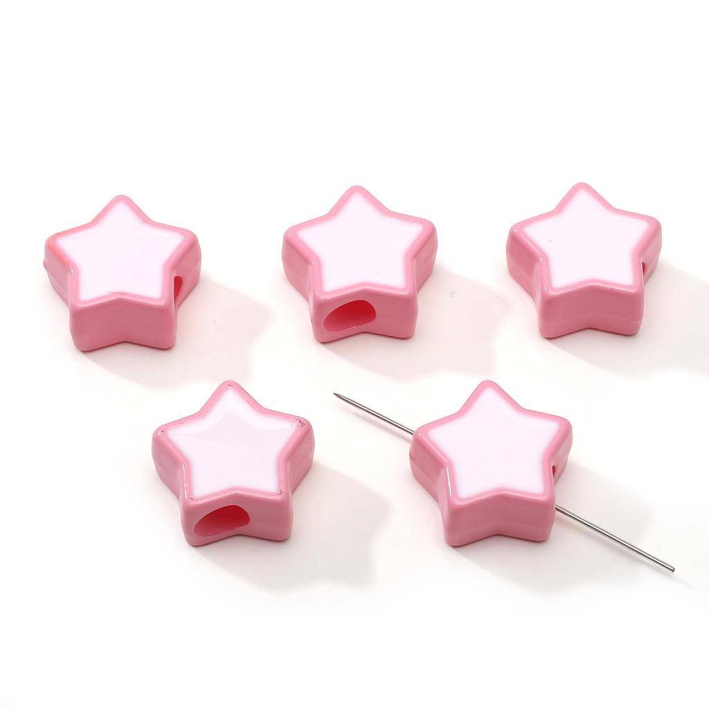 2 шт. Акриловые бусины-пентаграммы для изготовления своими руками ожерелья, браслета, серег, ювелирных изделий, аксессуары для рукоделия