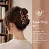 Musical Note Design Shark Clip Plastic Hair Claw Clips Retro Hair Accessories  Daily Fashion