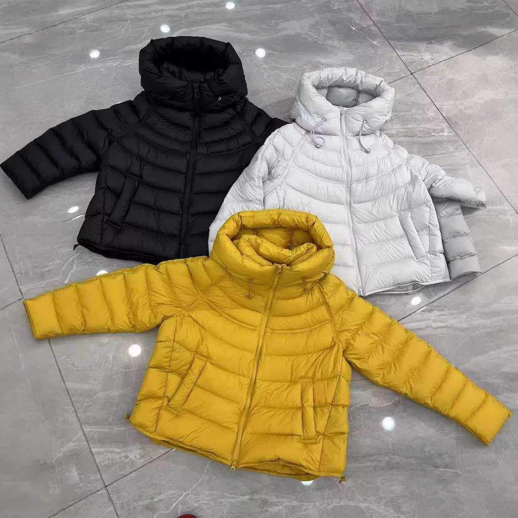 Anti-season ribs down jacket women's short hooded duck down winter new loose warm small coat