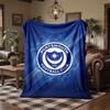 Portsmouth FC Theme Fleece Blanket Cozy Soft Plush Blanket For Bedroom Couch Travel
