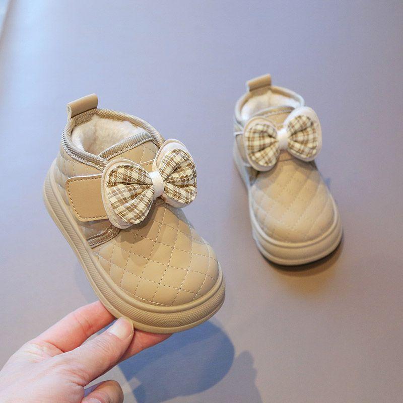 2025 большие хлопковые бархатные утепленные зимние хлопковые ботинки для девочек новые детские зимние ботинки теплые детские хлопковые туфли для девочек