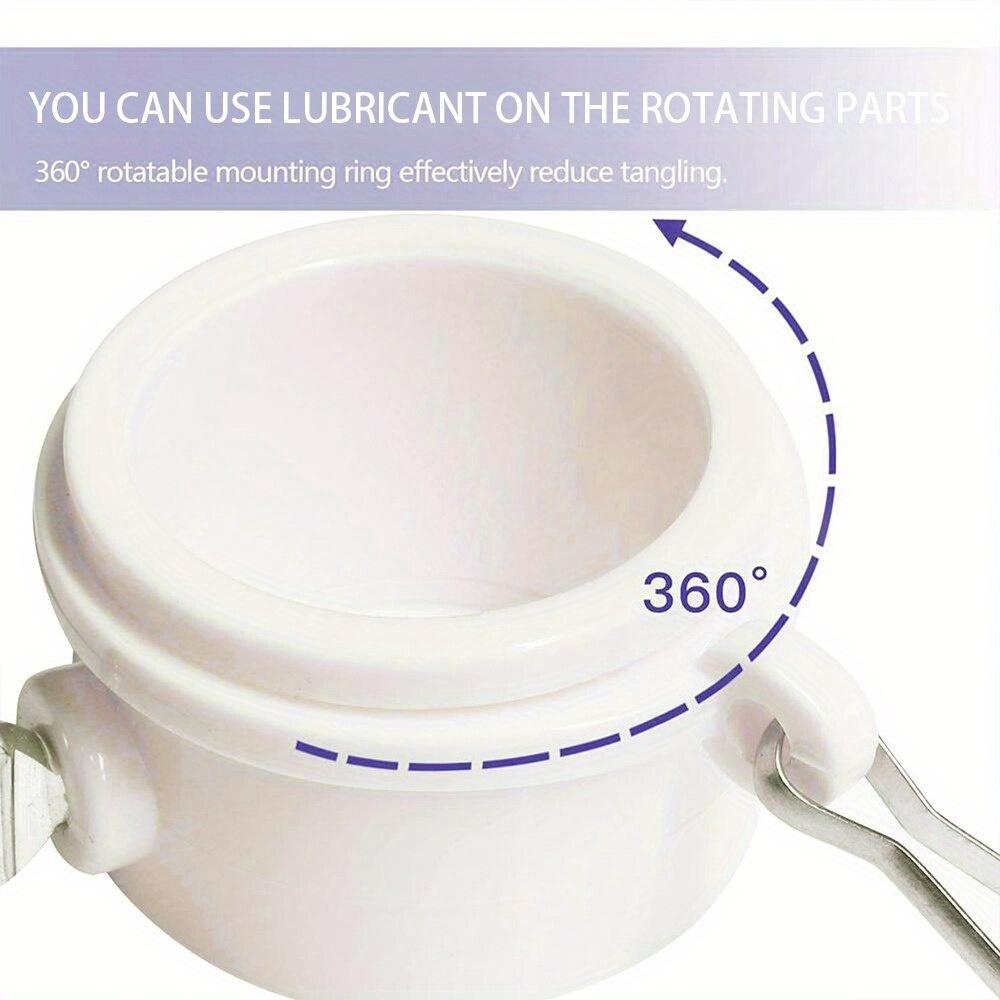 2PCS Adjustable Aluminum Flagpole Mounted Flag Rings Set with Fixed HookAnti Wrap 360 Degree Rotatable Flag Pole Bracket Flag