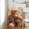 5d DIY Diamond Painting Cross Stitch Three Tigers Diamond Embroidery Mosaic Cute Animals Full Round Drill Home Decor