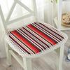 Decorative Seat Mat for Rattan Chairs Cotton Linen Chair Pad with Ties, Striped Plaid Comfortable Pads Patio Lace Trim, Breathable Dining Office Soft