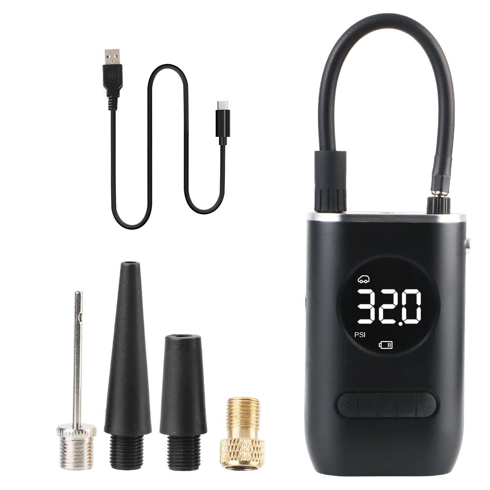 С светодиодной подсветкой беспроводной насос для накачивания шин мотоцикл велосипедный насос для накачивания мячей портативные аксессуары для шин ЖК-дисплей автомобильный электрический воздушный насос