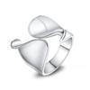 Silver-Plated Classic Women's Open Ring - Stylish & Smooth Design