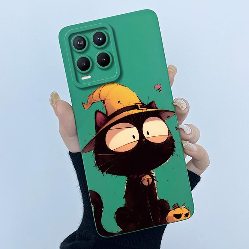 Phone Case For Realme 8 Pro 8i 8S 4G 5G Case Lovely Cartoon Flower Liquid Silicone Soft Shockproof Back Cover For Realme8 Bumper