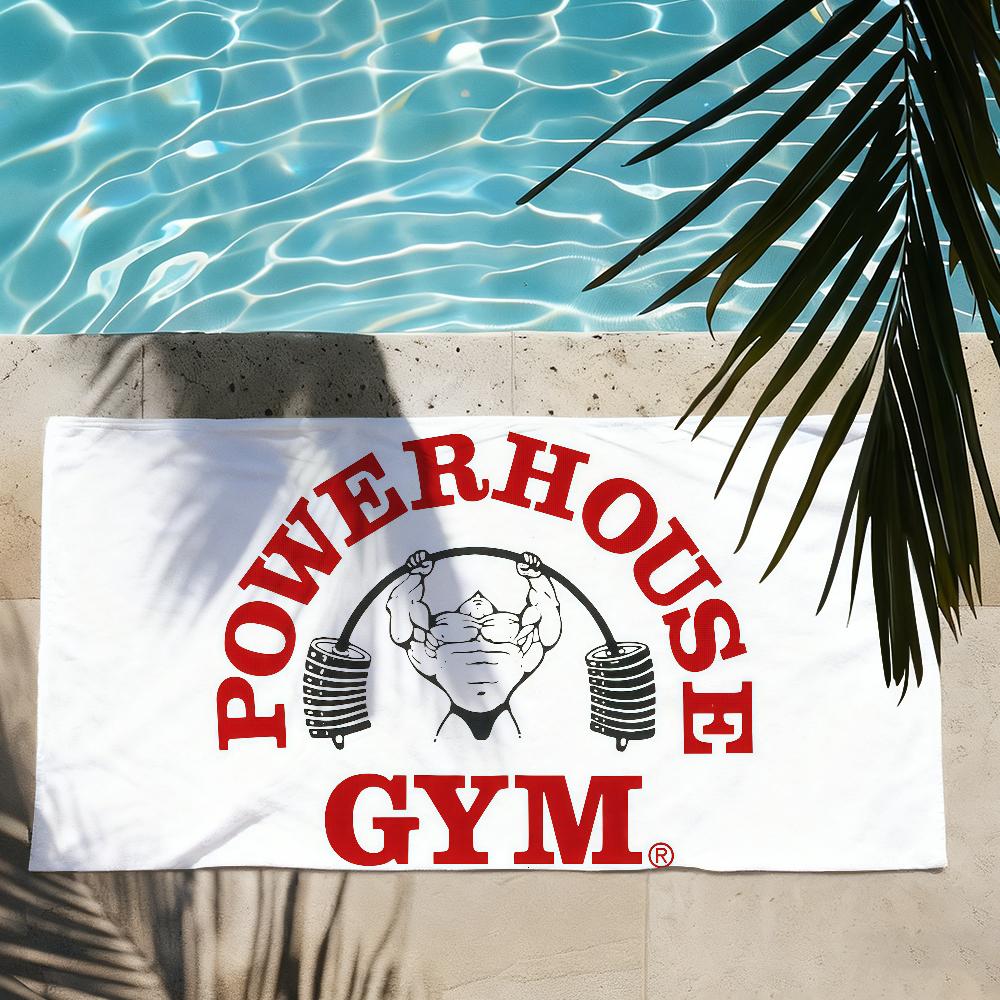 Модный принт Powerhouse Gym Полотенце для сушки Полотенце для ванны Применимо для легкого плавания Кемпинга Йоги Пляжа На улице