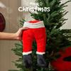 Santa Claus Elf Legs Plush Christmas Tree Door Decoration Hanging Ornament Festive Holiday Home Decor for Living Room Display