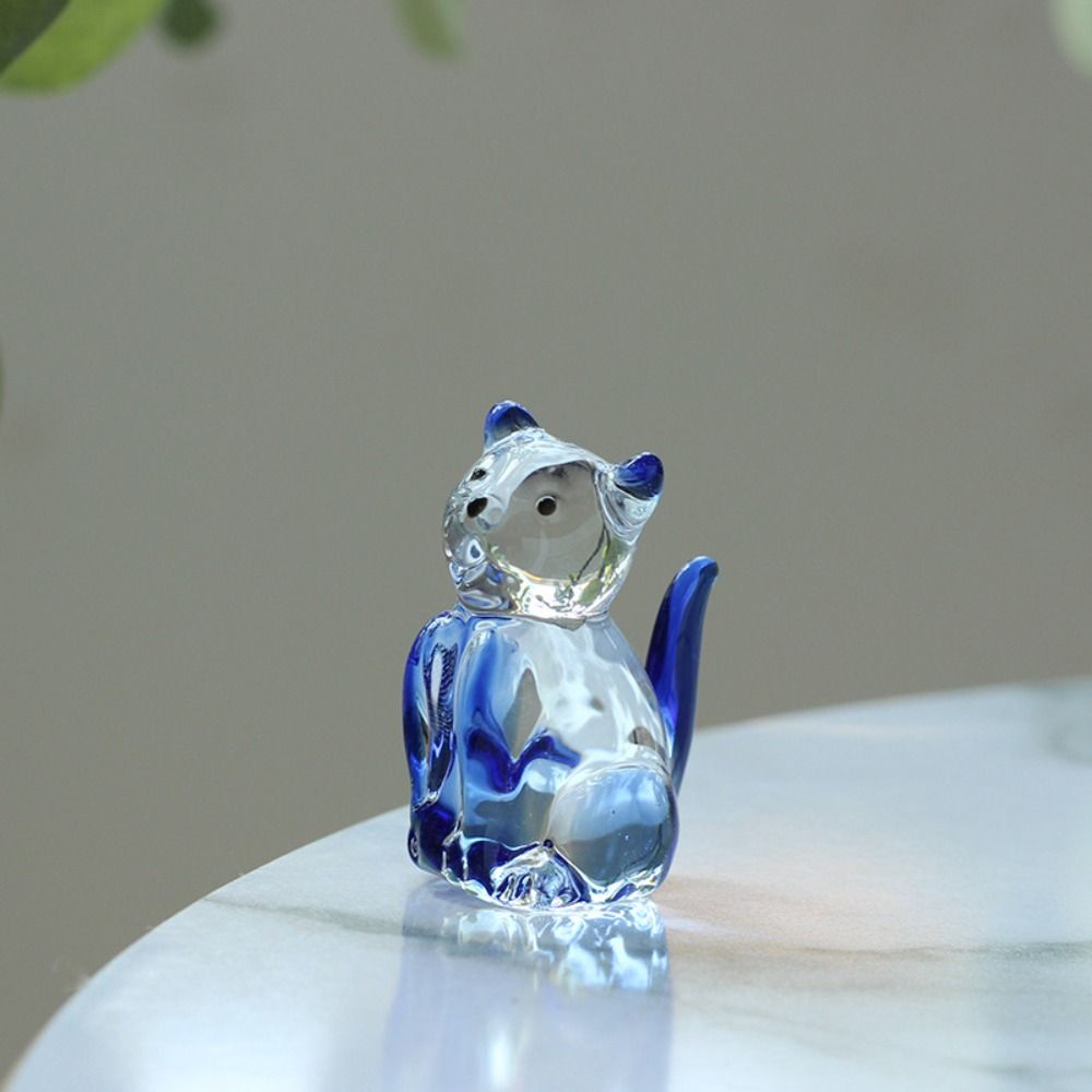 Симпатичное украшение из кристаллов для кошек, прозрачная статуэтка кошки, креативная статуэтка кошки, домашний декор