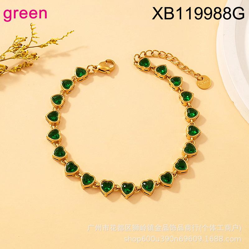 Любовь к циркону Нержавеющая сталь Простой Популярный Браслет Легкая Роскошь Позолоченные Украшения