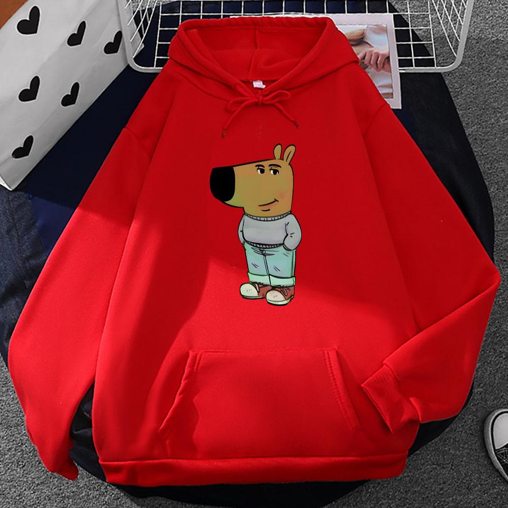 Толстовки Chill Guy с капюшоном и забавным графическим принтом, зимние с капюшоном и длинным рукавом, удобные мужские/женские топы
