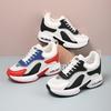 Women's Wedge Heel Platform Sneakers White Mesh Breathable Air Cushion Casual Walking Shoes Inner Heightening