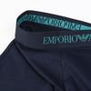 Emporio Armani XL Boxer Solid Color with Logo Set of EM000260 AF10800 Made In Men's Briefs, Print, 3, Blue, MB148, Italy.