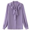 Французская шифоновая рубашка женская весенняя модная неторопливая утягивающая живот топ высокого класса нишевый дизайн