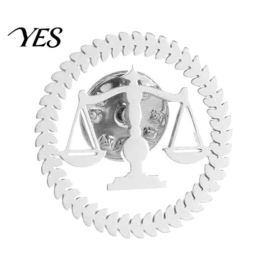 Balance Brooch Pin Justice Scale Lapel for Lawyer, Vintage Alloy Brooch, Formal Outfits Accessories Offices and Graduations Badge