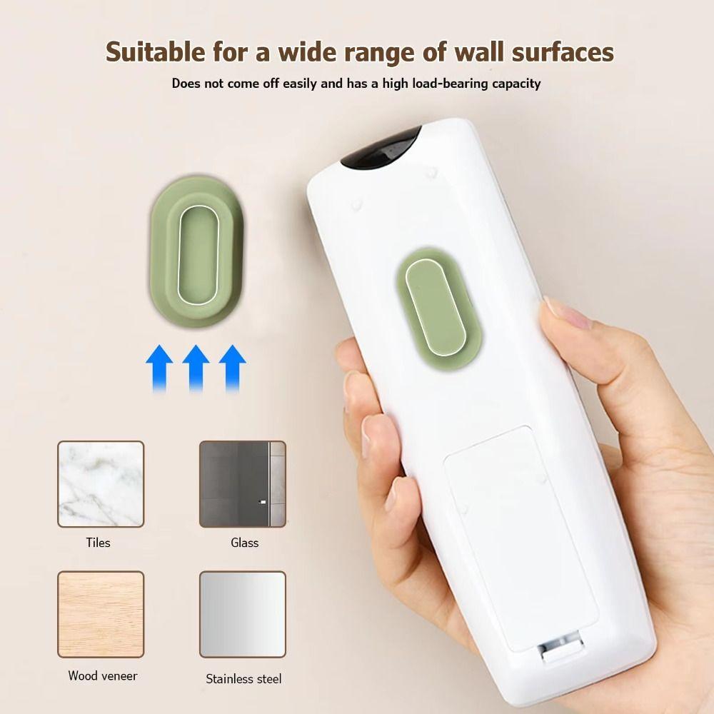 Wall-mounted Magnetic Control Holder Traceless Magnetic Sticker Hook Remote Control Organizers