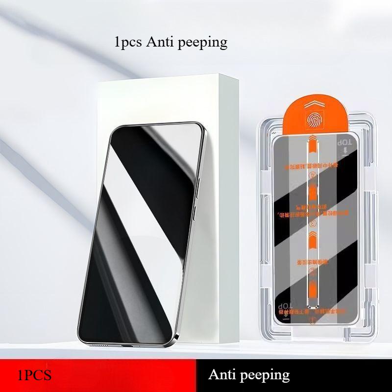 Автоматическая установка Пылезащитное закаленное стекло для IPhone 16 Pro Max 15 16e 14 13 12 Mini 11 X Премиальный защитный экран с защитой конфиденциальности