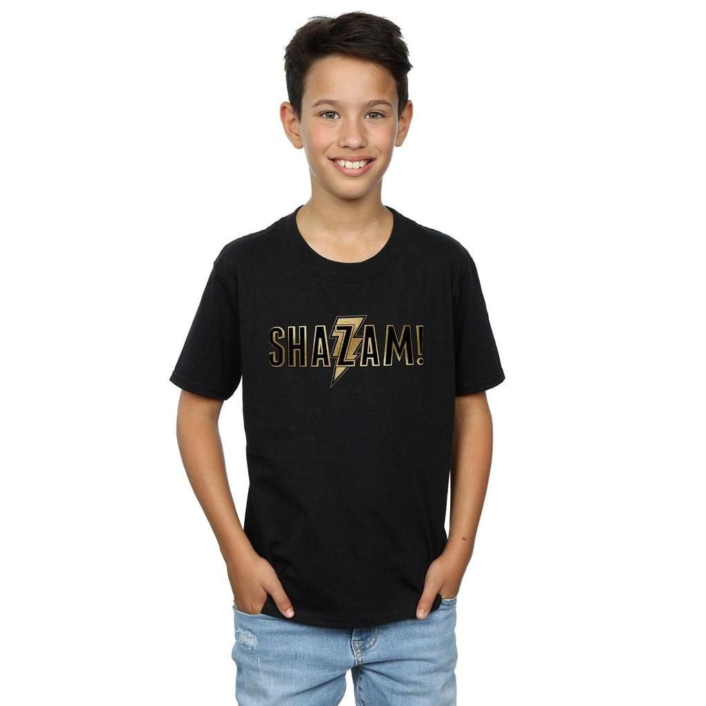DC Comics Boys Shazam Text Logo T-Shirt