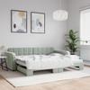 VidaXL Daybed with Trundle Bed Light Grey 90x200 Cm Velvet 3196929