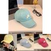 Stylish Korean Yellow Letter Embroidered Baseball Cap For Women Spring Summer 2024
