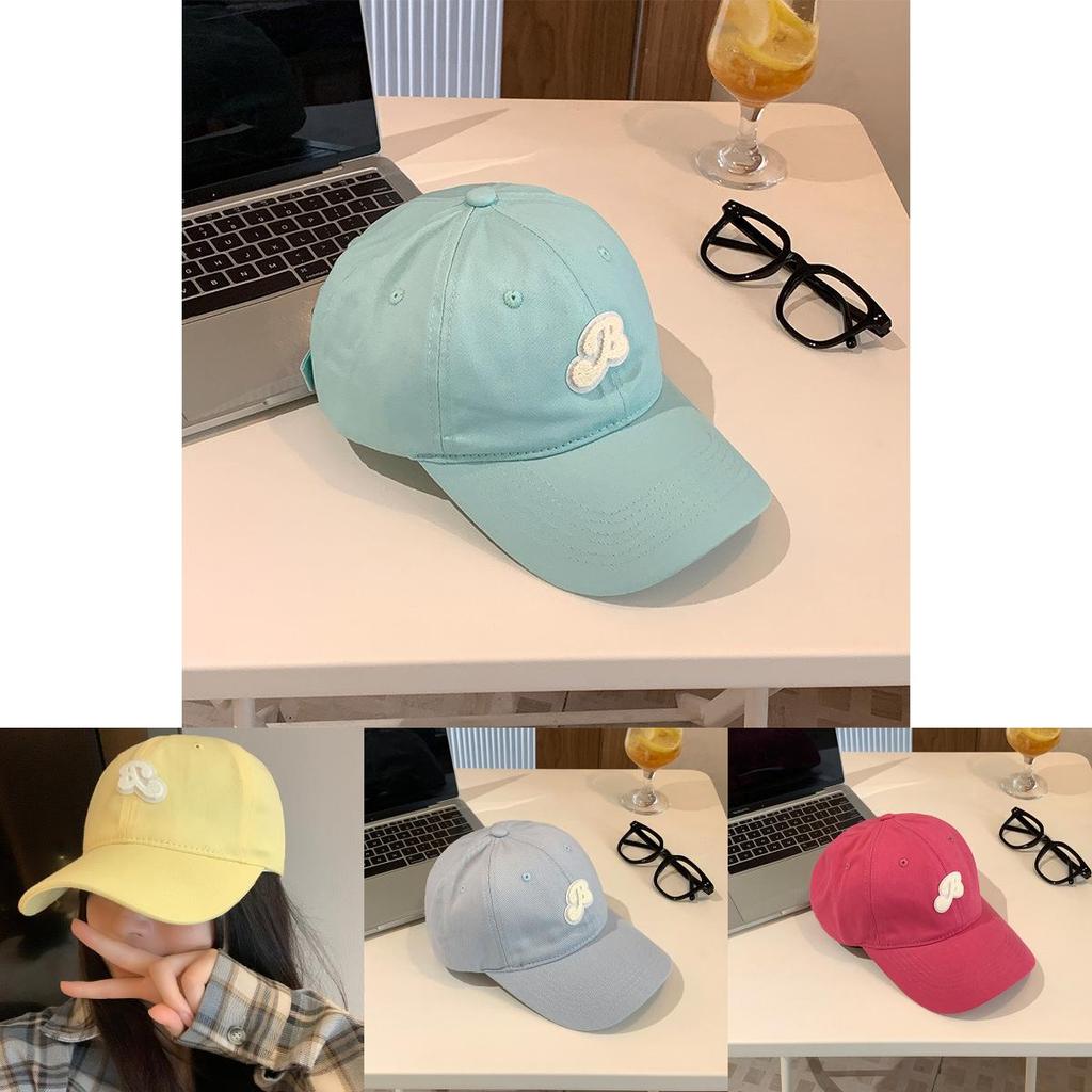 Stylish Korean Yellow Letter Embroidered Baseball Cap For Women Spring Summer 2024